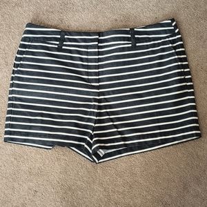 Ann Taylor Loft Navy Shorts With White Stripes